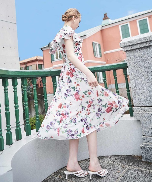 「AND COUTURE」 ノースリーブワンピース MEDIUM ブルー系その他 レディースの画像