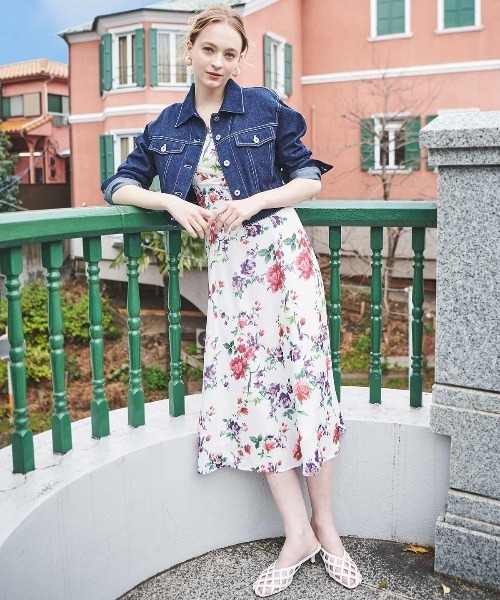 「AND COUTURE」 ノースリーブワンピース MEDIUM ブルー系その他 レディースの画像