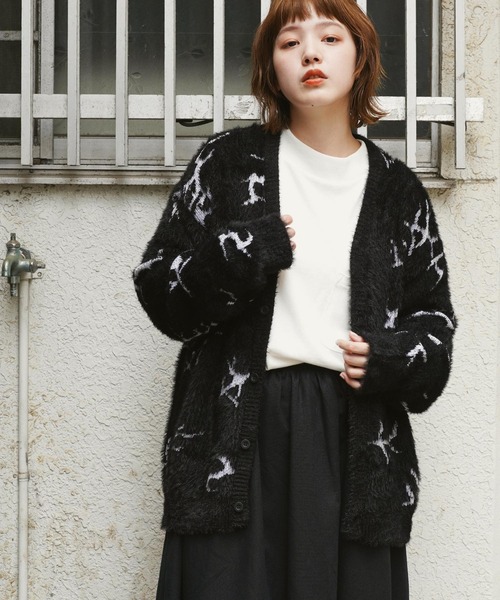HUF（ハフ） ニットカーディガン MEDIUM ブラック メンズ : ZOZOTOWN