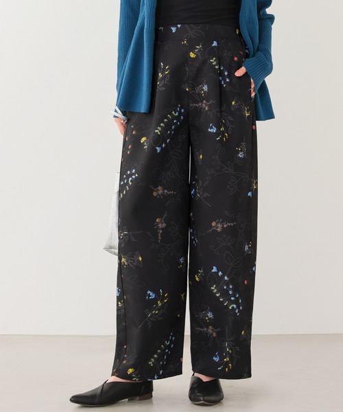 花柄プリント スラックス 46 itto スラックス パンツ 花柄プリントパンツ レディース : ZOZOTOWN