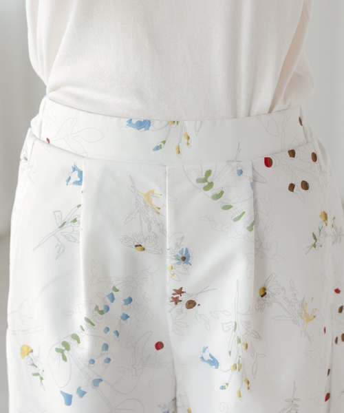 itto スラックス パンツ 花柄プリントパンツ レディース : ZOZOTOWN