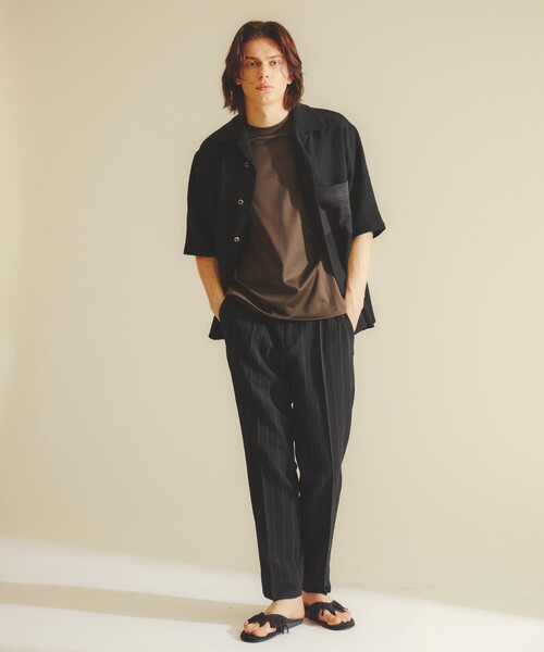 シャツ 「セットアップ対応」ウールアムンゼン ハーフスリーブ半袖シャツ / オープンカラーシャツ / 半袖シャツ メンズの画像