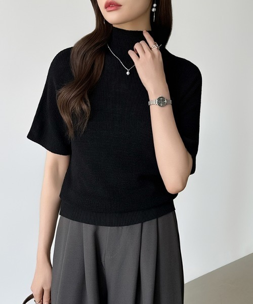 COCOMOMO サマーニット タートルネック ニット セーター 毎日に