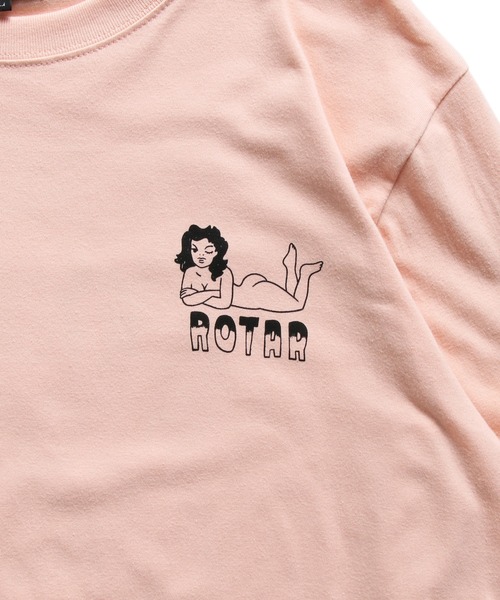 「ROTAR」 長袖Tシャツ SMALL ピンク メンズ_画像9