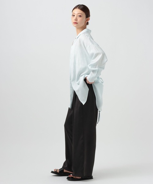 BAYFLOW（ベイフロー） ワイドパンツ パンツ 「WEB限定」サテンタック