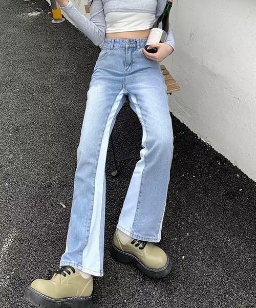 「GLAMOROUS JANE」 デニムパンツ M ブルー レディース_画像3