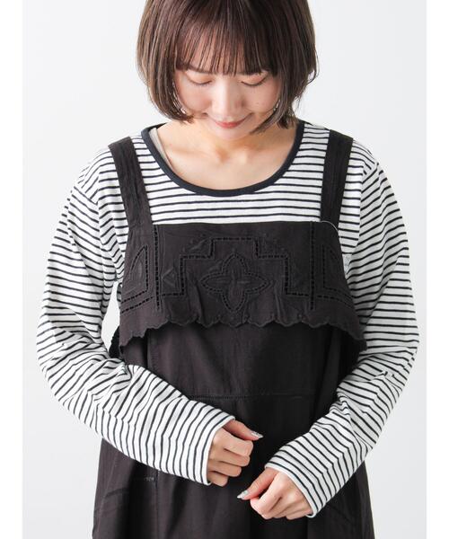 Samansa Mos2（サマンサモスモス） チュニック カットワーク刺繍キャミ