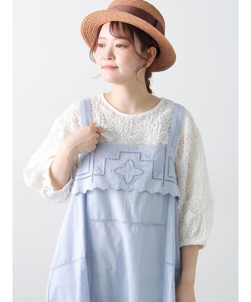Samansa Mos2（サマンサモスモス） チュニック カットワーク刺繍キャミ