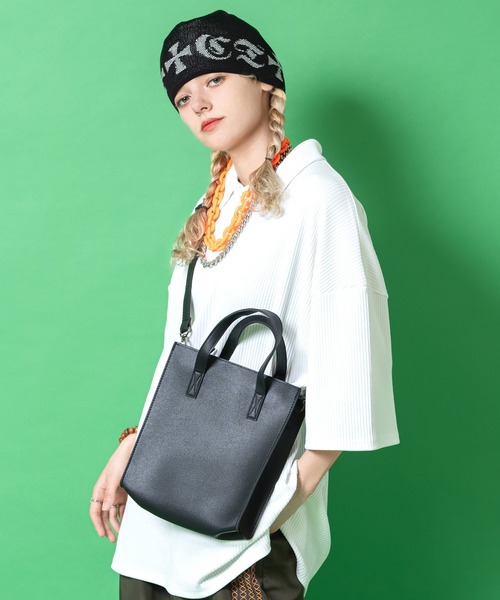 ショルダーバッグ バッグ an meets zakka 合成皮革2WAYショルダー縦長
