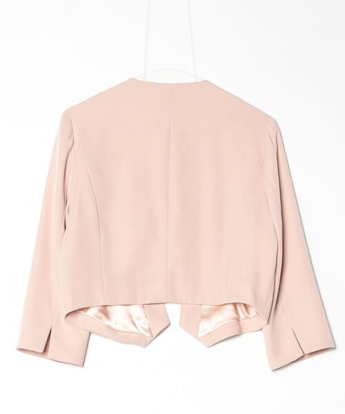 「niana」 ノーカラージャケット L ベージュ レディースの画像