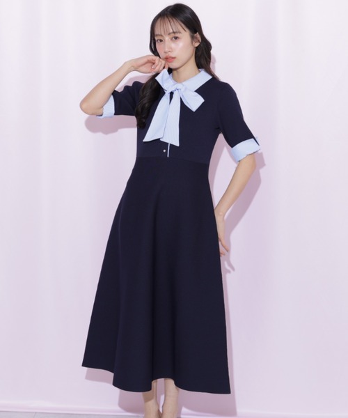 JILTU 半袖 ワンピース ブラック ホワイト JILL by JILL STUART（ジルバイジルスチュアート） ワンピース 半袖