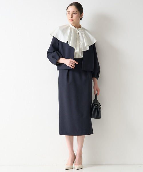 「TIARA」 ロングスカート 3 ネイビー レディース_画像3