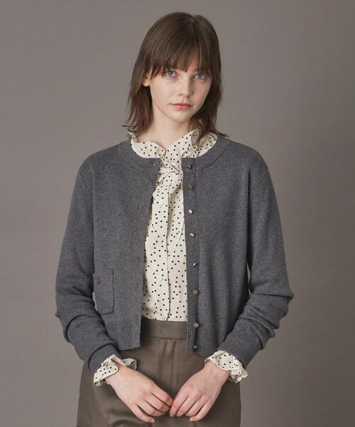 「DRESSTERIOR」 ニットカーディガン 40 ダークグレー レディース_画像2