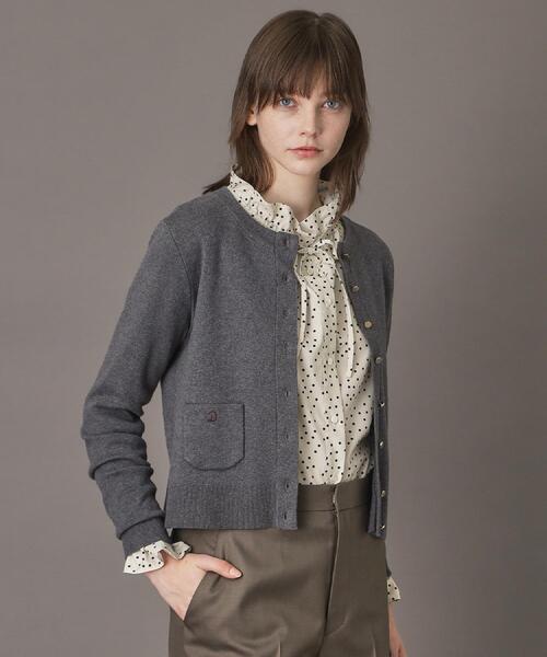 「DRESSTERIOR」 ニットカーディガン 40 ダークグレー レディース_画像3