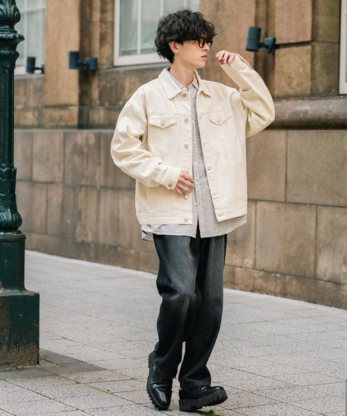 「Rocky Monroe」 デニムジャケット M ケミカルウォッシュ メンズ_画像4