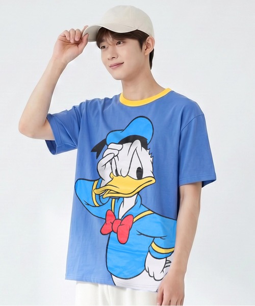 Disney（ディズニー） tシャツ 半袖 親子お揃い BIGフェイスTシャツ