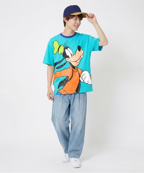 Disney（ディズニー） tシャツ 半袖 親子お揃い BIGフェイスTシャツ