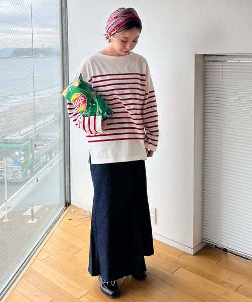 「DOUX ARCHIVES」 デニムスカート MEDIUM ブルー レディース_画像4