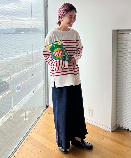 「DOUX ARCHIVES」 デニムスカート MEDIUM ブルー レディース_画像5