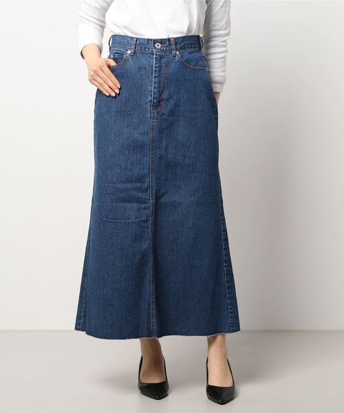 「DOUX ARCHIVES」 デニムスカート MEDIUM ブルー レディース_画像8
