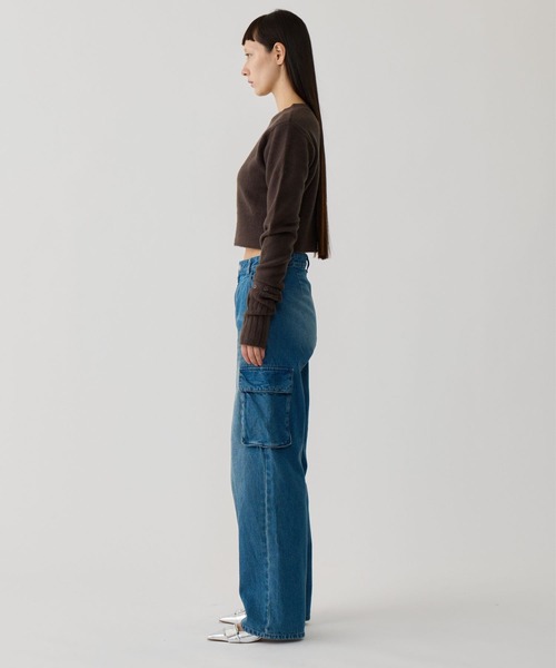 BEEDEN デニムパンツ SMALL ブルー レディース : ZOZOTOWN Yahoo!店 BEEDENスタッズ付きライトブルーデニム