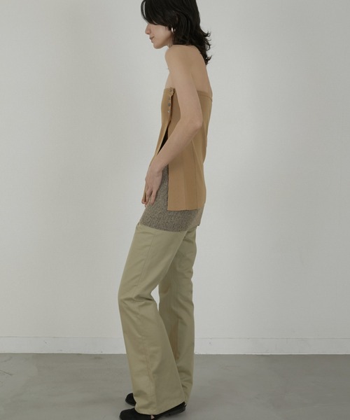 LA PEAU DE GEM ベージュ チノパン la peau de gem（ラポドゥジェム） チノパン 「LA PEAU DE GEM」chino