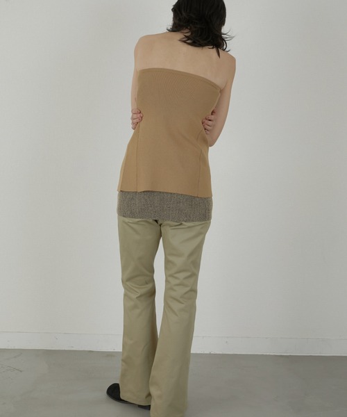 完売lapeaudegem chino flare pants 38 beige la peau de gem（ラポドゥジェム） チノパン 「LA PEAU DE GEM」chino