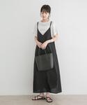 ワンピース 夏 「洗濯可」リネンライクバックリ...の詳細画像3