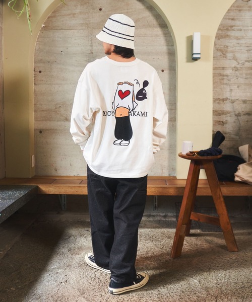 「kaoyorinakami」 長袖Tシャツ SMALL ホワイト メンズ_画像7