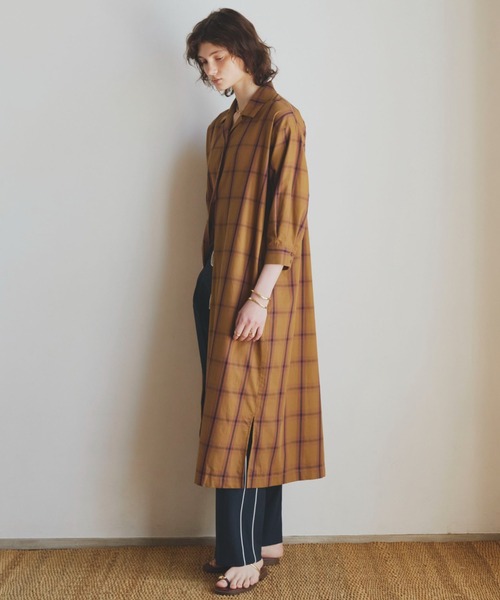 「DOUX ARCHIVES」 シャツワンピース 38 ネイビー レディース_画像8