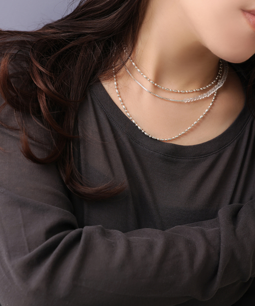 ネックレス 「SAMH by LILAS」ナツメボールチェーンネックレス SV レディースの画像
