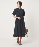 ワンピース 半袖 ベルト フレア ワンピース ...の詳細画像1
