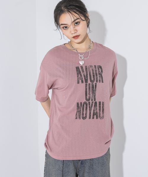 「JEANASIS」 半袖Tシャツ FREE ピンク レディース_画像4