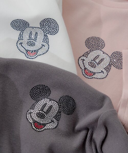 「Chico」 半袖Tシャツ「Disneyコラボ」 FREE チャコールグレー レディース_画像2