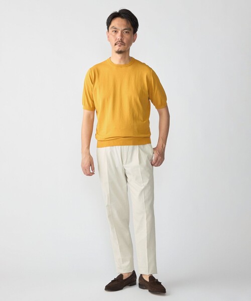 「SHIPS」 半袖ニット MEDIUM グリーン メンズ_画像5