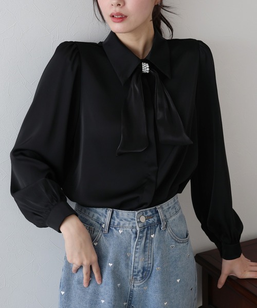「BLUEEAST」 長袖シャツ MEDIUM ベージュ レディース_画像2