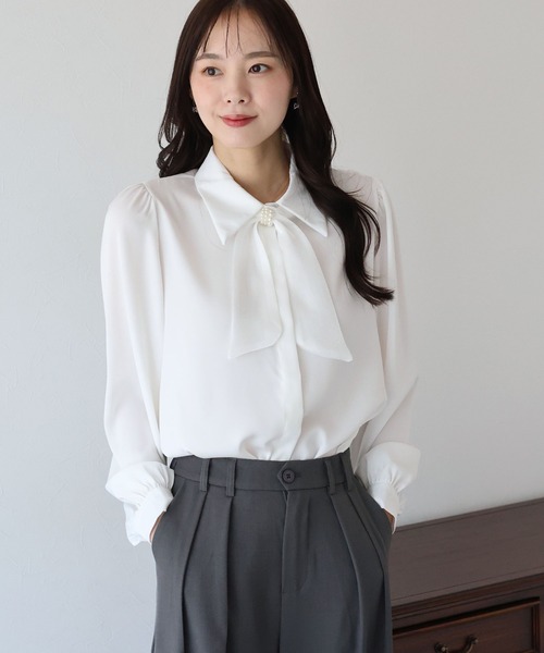 「BLUEEAST」 長袖シャツ MEDIUM ベージュ レディース_画像3