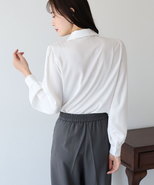 「BLUEEAST」 長袖シャツ MEDIUM ベージュ レディース_画像6