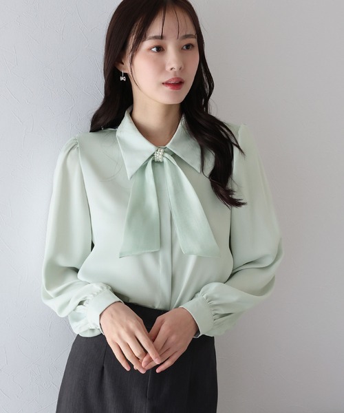 「BLUEEAST」 長袖シャツ MEDIUM ベージュ レディース_画像9