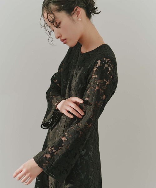 「kaene」 長袖ワンピース S ピンク レディース_画像4