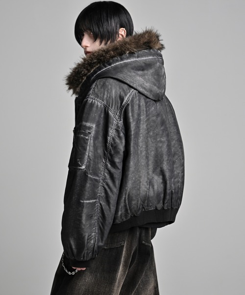 ADRER（アドラー） ma1 ma-1 Detachable Fur Hoodie MA-1