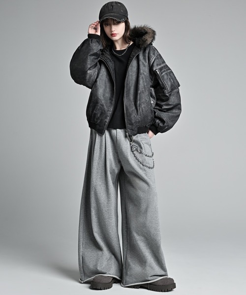 ADRER（アドラー） ma1 ma-1 Detachable Fur Hoodie MA-1