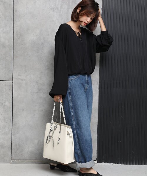 トートバッグ バッグ Ungrid アングリッド シンストリングフラップ縦長トート Zozotown Paypayモール店 通販 Paypayモール