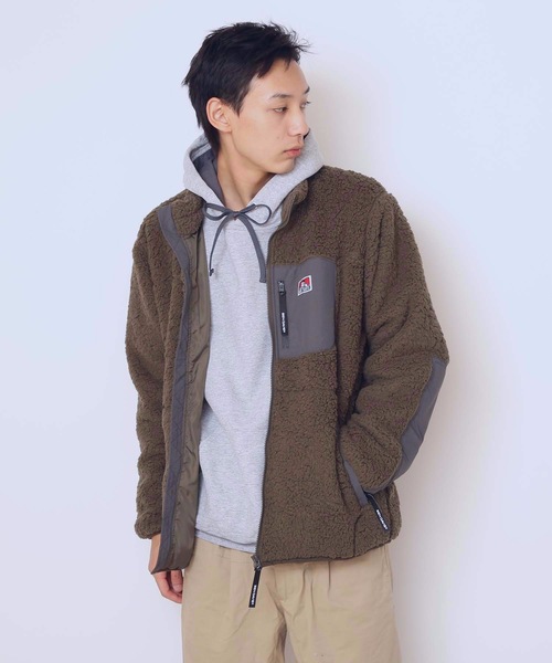 ジャケット ブルゾン Ben Davis ベンデイビス ボアフリースジャケット モコモコ素材 エルボーパッチ レギュラーフィット Zozotown Paypayモール店 通販 Paypayモール