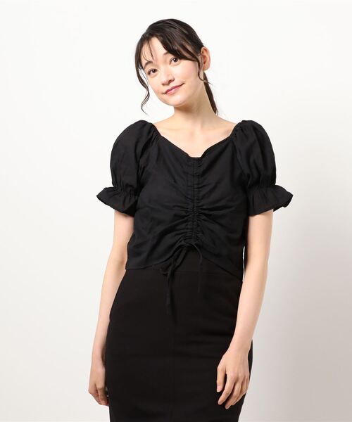 STYLEBLOCK ブラウス シャツ コットンガーゼシャーリング