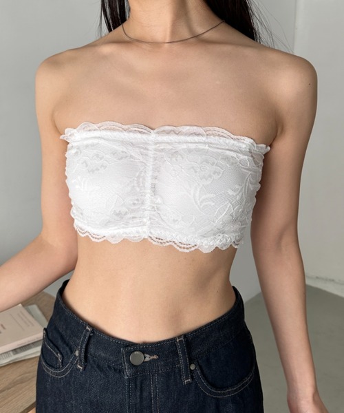 CLEA チューブトップ ベアトップ 2WAY総レースバックホックブラトップ