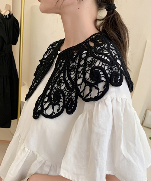 DAY CLOSET つけ襟 付け襟 レディース バタフライライクビッグカラー