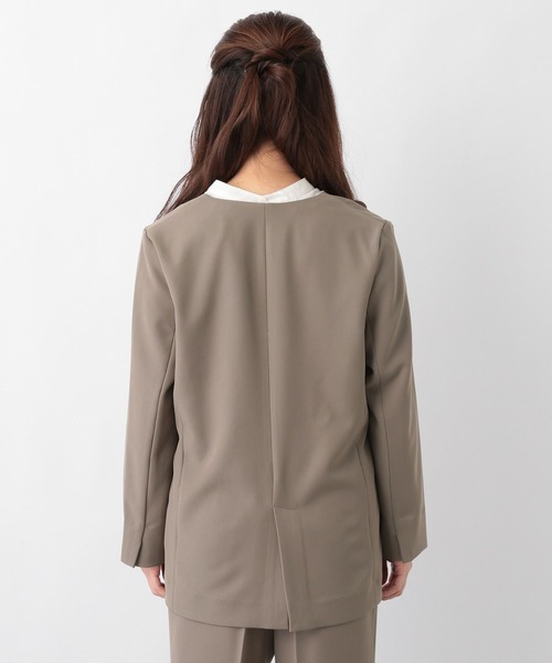 【美品】 GLOBAL WORK キガキクSETUP サイズＬ GLOBAL WORK ジャケット ノーカラージャケット キガキクSETUP