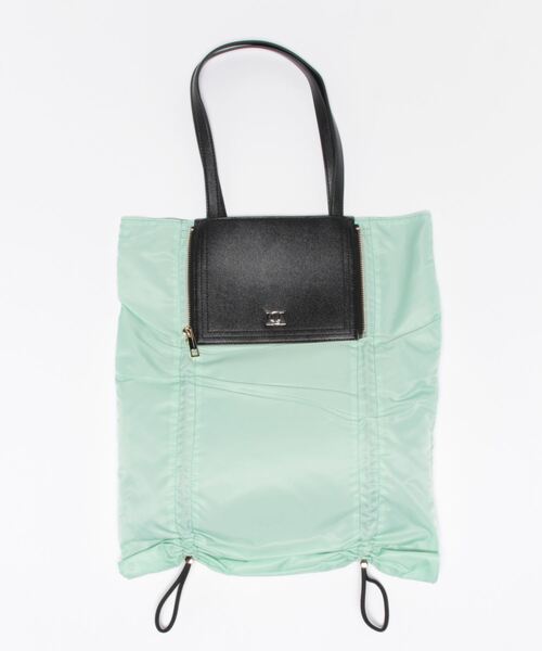 LANVIN en Bleu トートバッグ バイカラーギャザートート
