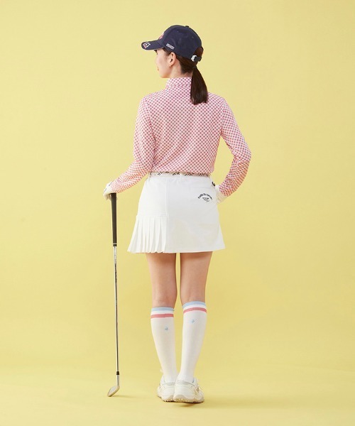 在庫処分 激安 le coq sportif GOLF ポロシャツ チェック柄長袖ポロシャツ レディースウェア